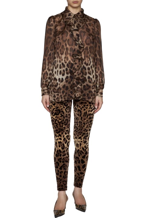Dolce & Gabbana Pants & Shorts for Women Dolce & Gabbana Chenille Leggings