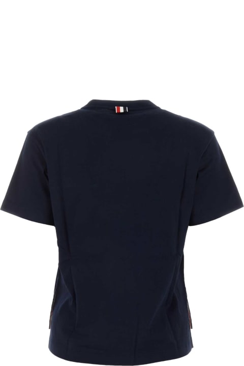 Fashion for Women Thom Browne Midnight Blue Cotton T-shirt