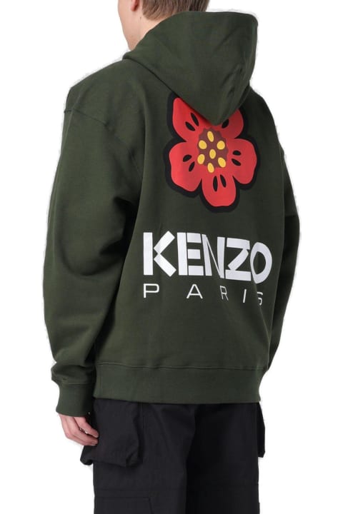 Kenzo Fleeces & Tracksuits for Men Kenzo Boke Flower Drop Shoulder Oversize Hoodie Kenzo
