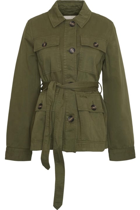 Barbour Coats & Jackets for Women Barbour Military Green Jacket With Belt