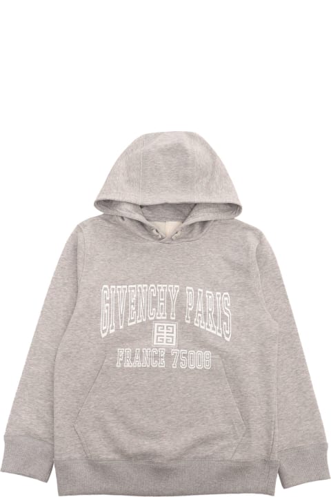 Givenchy for Kids Givenchy Grey Hooded With Logo