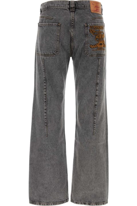 Y/Project Men Y/Project Graphite Denim Jeans