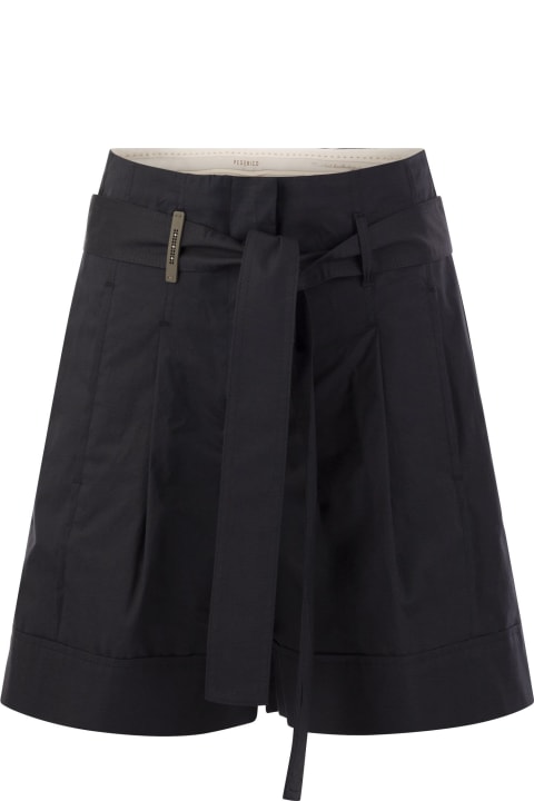Peserico Pants & Shorts for Women Peserico Short With Pleats And Stretch Cotton