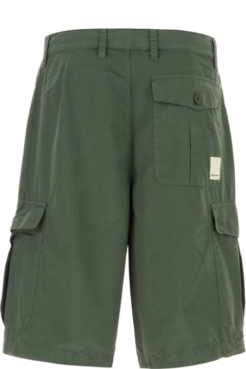 Emporio Armani Men Emporio Armani Dark Green Cotton Bermuda Shorts
