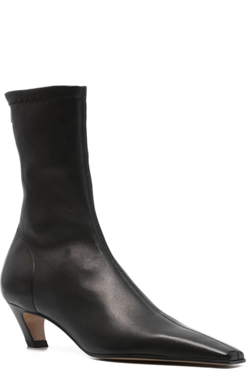 Khaite Arizona Leather Ankle Boots