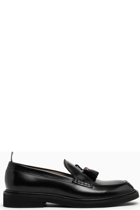 Thom Browne Loafers & Boat Shoes for Men Thom Browne Black Leather Moccasin With Tassels