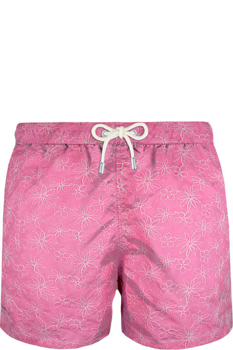 Homeware MC2 Saint Barth Pink Embroidered Swim Shorts