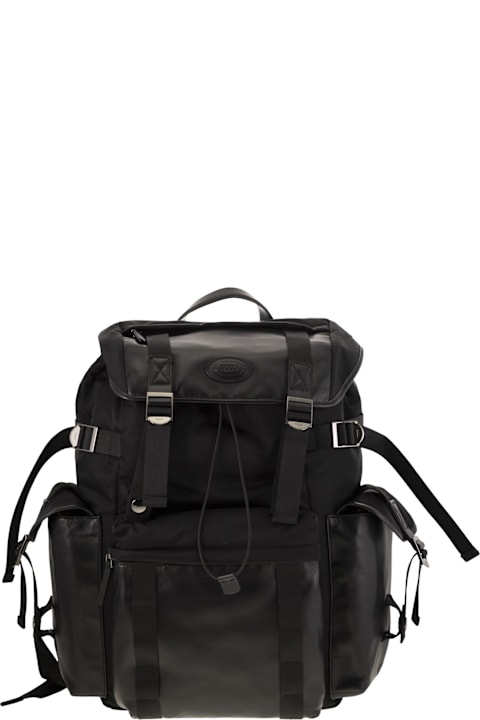 Tod's Bags for Men Tod's Fabric And Leather Medium Backpack