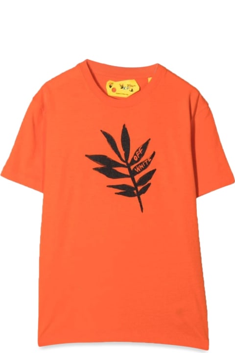 Homeware Off-White T-shirt In Jersey Di Cotone Stampato