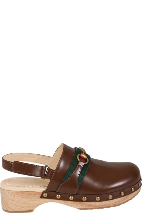 Gucci for Kids Gucci Bown Sabot For Girl With Iconic Horsebit