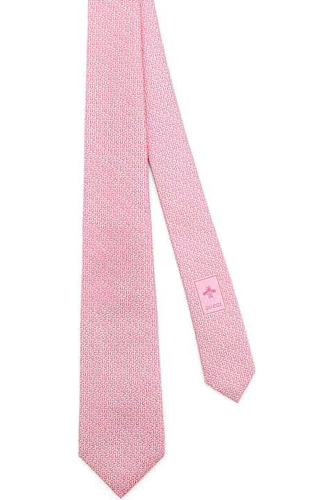 Ties for Men Gucci Silk Tie With Writing Motif