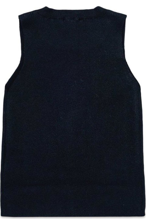 Diesel Topwear for Girls Diesel Konerva Logo-embroidered Ribbed-knit Tank Top