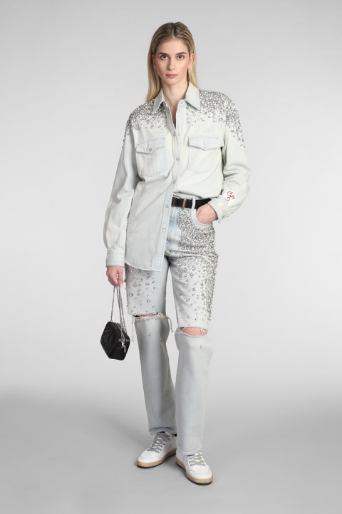 Homeware Golden Goose Crystal Embellished Denim Shirt