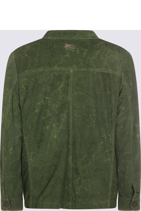 Homeware Etro Green Leather Jacket