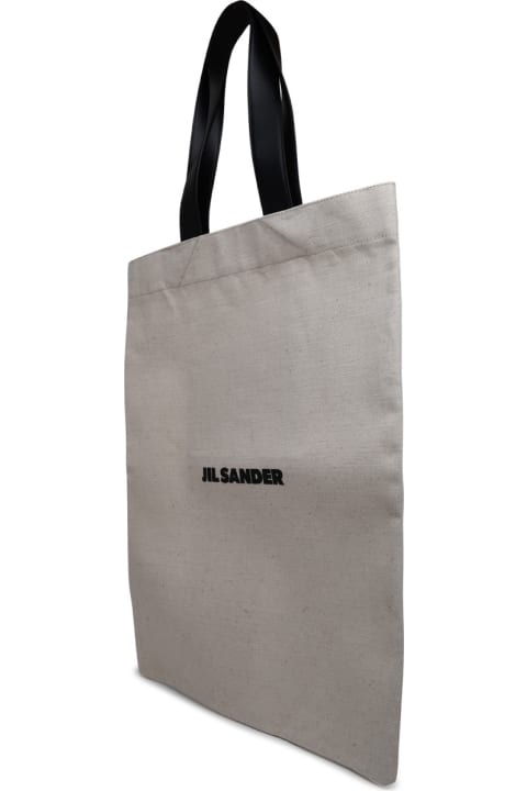 Bags Sale for Men Jil Sander Beige Canvas Tote Bag