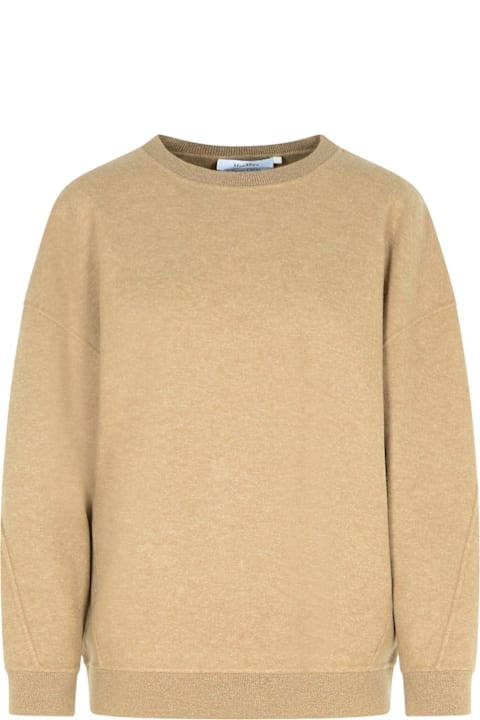 Max Mara for Women Max Mara 'elvira' Sweatshirt In Brown Virgin Wool Blend