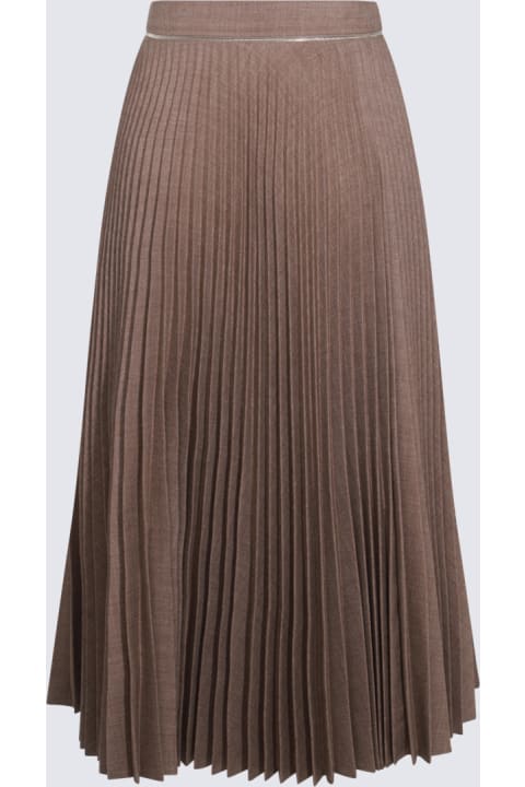 Homeware Burberry Brown Midi Wool Skirt