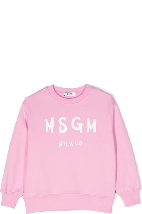 Sweaters & Sweatshirts for Boys MSGM Msgm Felpa Grigio Melange In Cotone Bambino