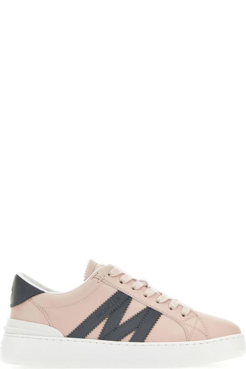 Moncler for Women Moncler Pastel Pink Leather Monaco M Sneakers