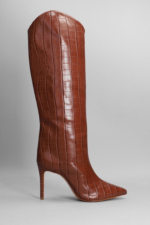 Maryana High Heels Boots In Leather Color Leather