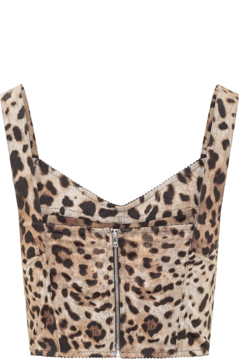 Dolce & Gabbana Clothing for Women Dolce & Gabbana Leopard Print Bustier