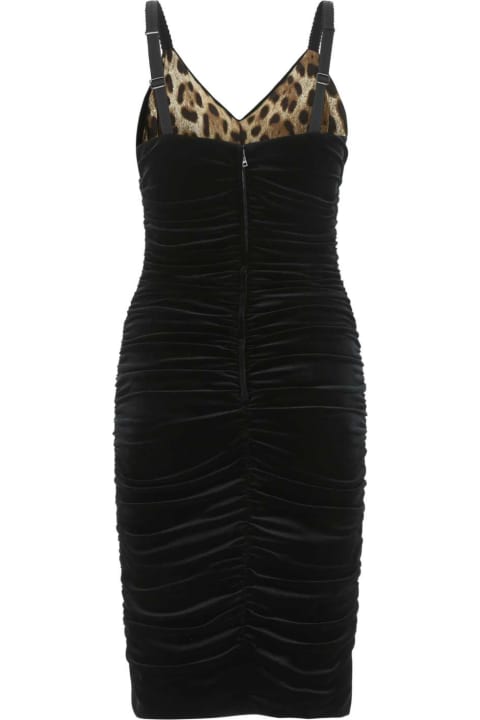 Dolce & Gabbana for Women Dolce & Gabbana Black Velvet Mini Dress