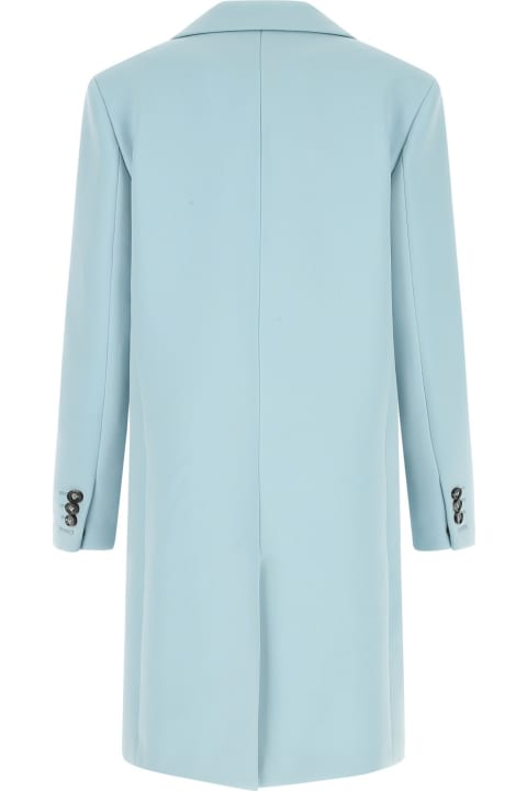 Homeware Bottega Veneta Pastel Light-blue Tricotine Coat