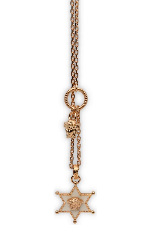Medusa Gold Brass Necklace
