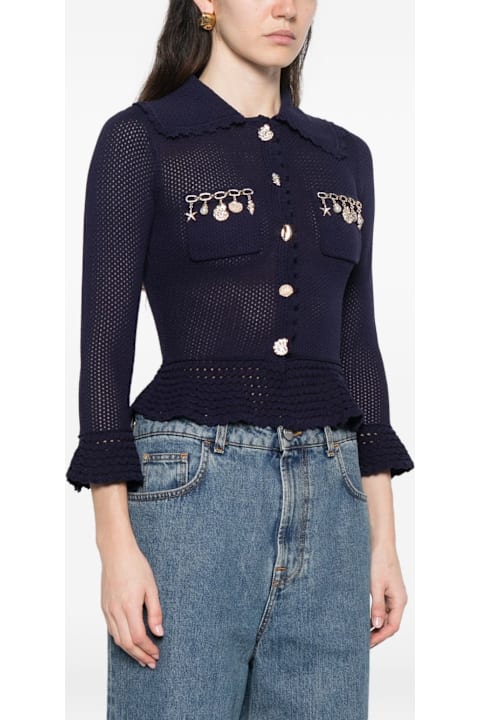 Homeware self-portrait Peplum Cardigan