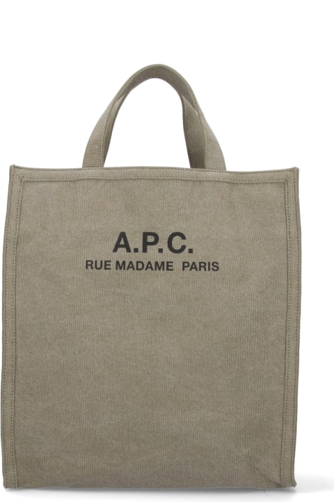 A.P.C. Totes for Women A.P.C. Shopper Bag With Logo Print