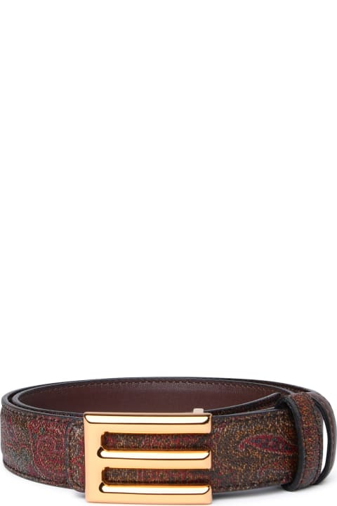 Belts for Women Etro Brown Leather Belt