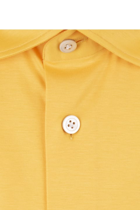 Shirts for Men Kiton Yellow Nerano Shirt