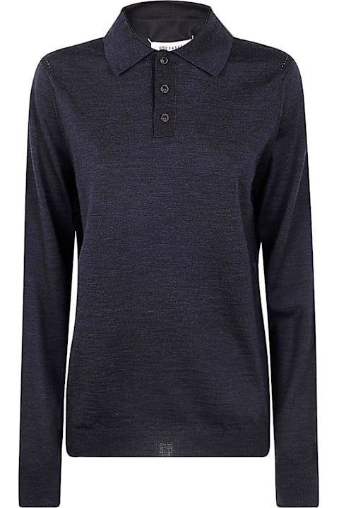 Homeware Maison Margiela Long-sleeved Knitted Polo Shirt