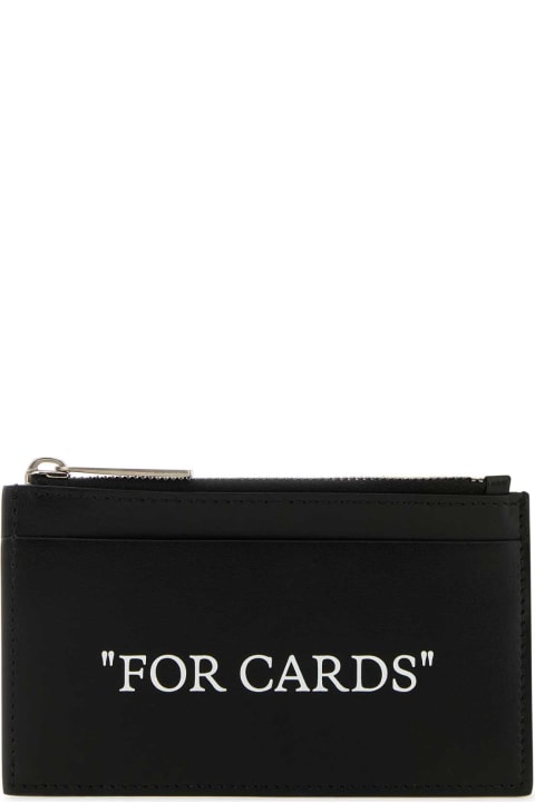 Off-White Accessories for Men Off-White Black Leather Card Holder