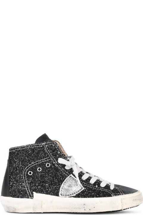 Shoes for Women Philippe Model 'prsx' Black Suede Blend Sneakers