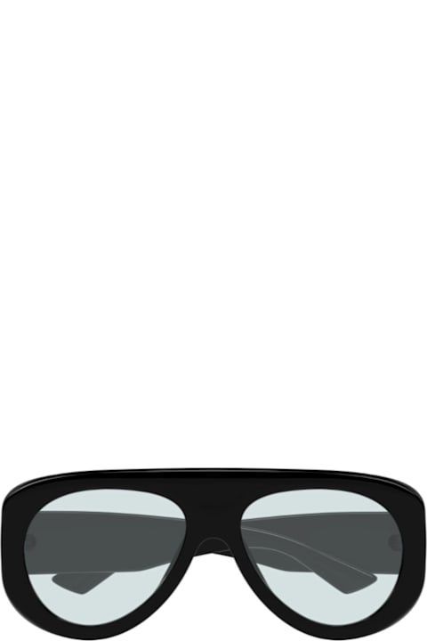 Bottega Veneta Eyewear Eyewear for Men Bottega Veneta Eyewear Bottega Veneta Bv1362s Linea Ribbon 004 Black Light Blue Sunglasses