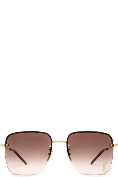 Accessories for Women Saint Laurent Eyewear Sl 312 M Gold Sunglasses