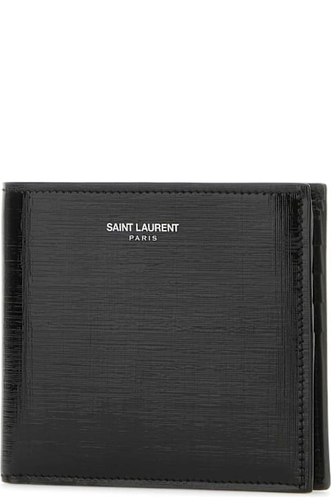 メンズ Saint Laurentのアクセサリー Saint Laurent Black Leather Wallet