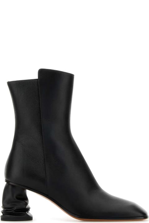 Shoes Sale for Women Alexander McQueen Black Leather Ankle Boots