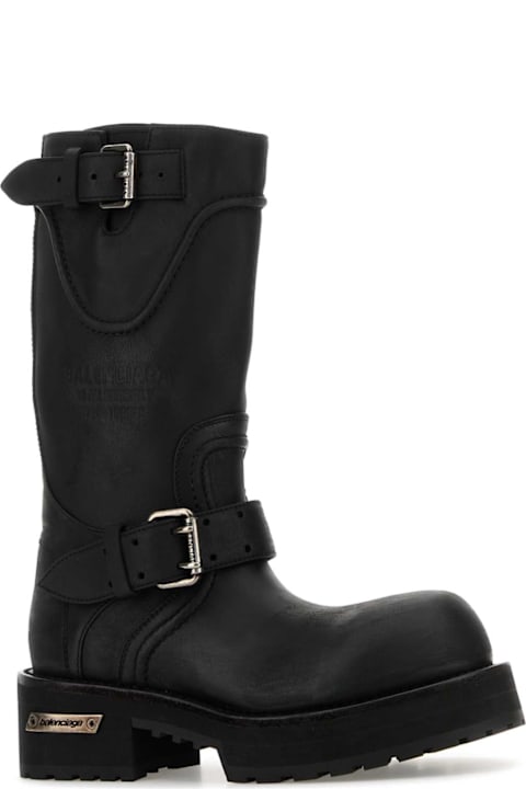 Balenciaga Black Leather Venom Boots