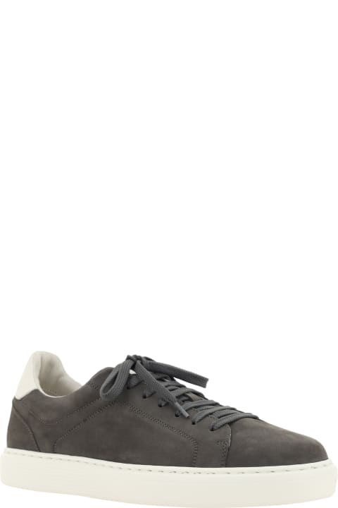 Brunello Cucinelli Shoes for Men Brunello Cucinelli Nabuk Calfskin Sneakers