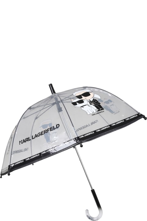 Karl Lagerfeld Kids Accessories & Gifts for Boys Karl Lagerfeld Kids Transparent Umbrella For Kids With Logo