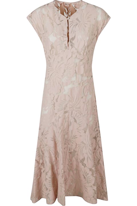 Fashion for Women N.21 Lace Floral Sleeveless Dress