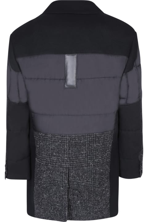 Junya Watanabe Coats & Jackets for Men Junya Watanabe Panelled Black Coat