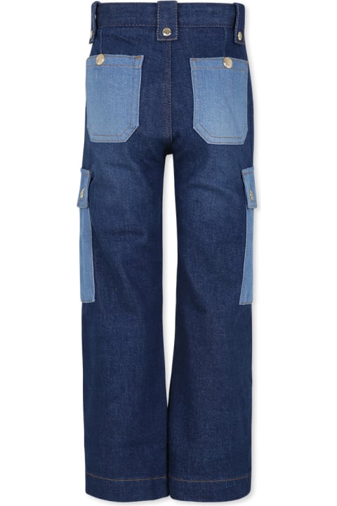 Chloé for Kids Chloé Blue Jeans For Girl With Logo