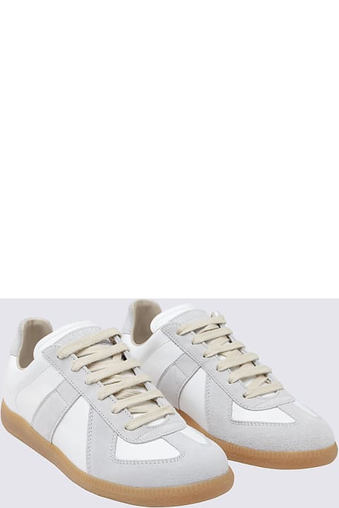 Homeware Maison Margiela White And Grey Leather Replica Sneakers