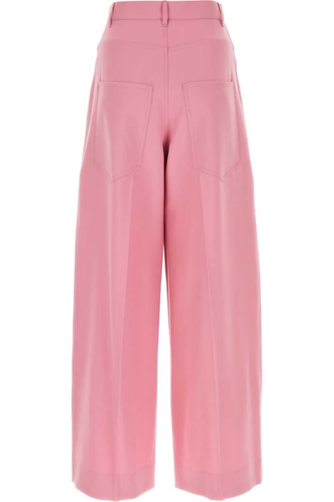 ウィメンズ Gucciのパンツ＆ショーツ Gucci Pink Wool Wide-leg Pant