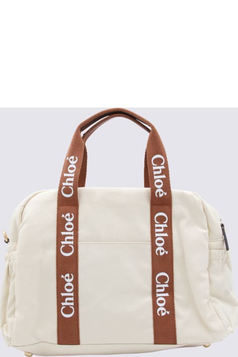 Chloé for Kids Chloé Beige Cotton Tote Bag