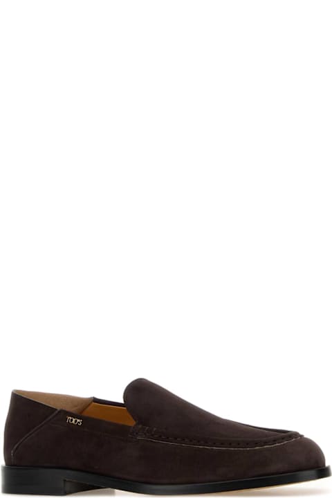Tod's Dark Brown Suede Loafers