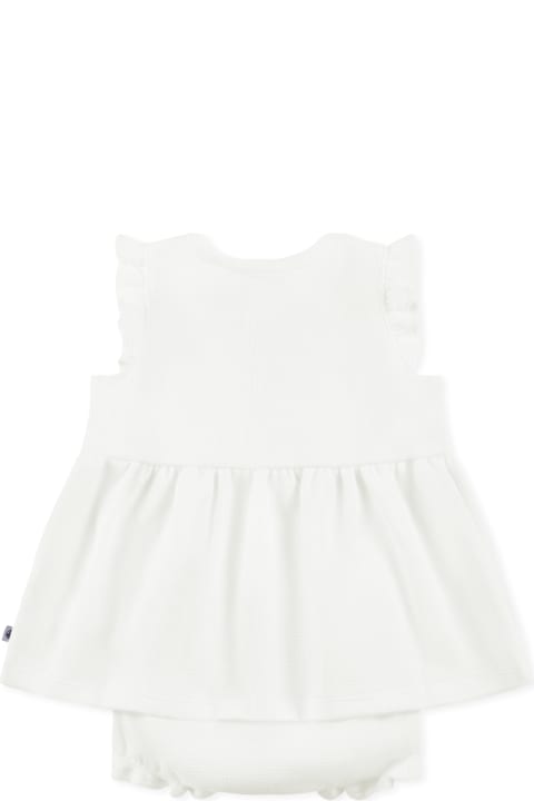 Petit Bateau Bodysuits & Sets for Baby Girls Petit Bateau White Dress For Baby Girl